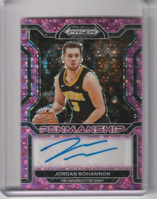 2022-23 Panini Prizm #CP-JBO Jordan Bohannon Autograph Refractor Iowa 15/20 2286