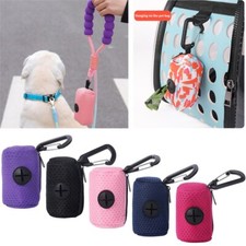 Pet Dispenser Waste Dog Poo Puppy Pick-Up Bags Travel Poop Holder Hook Pouch HOT