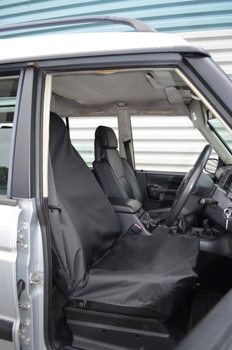Cubierta universal de asiento individual negra impermeable para furgoneta de automóvil hecha en el Reino Unido - Imagen 2 de 3