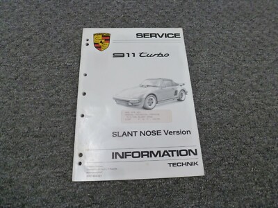 1986-1987 Porsche 911 Turbo M505 Slant Nose Service Repair Manual