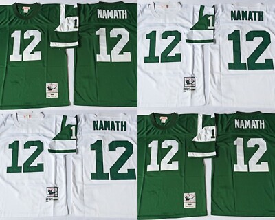 Adult New York Jets #12 Shirt Top Vintage Throwback DE Big & Tall Size