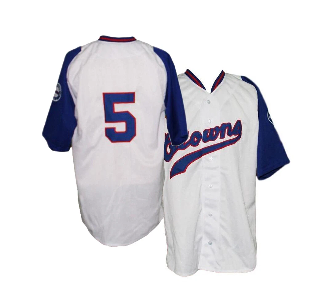Throwback 30 s Hank Aaron 5 Baseball Jersey Collection Custom Name All Sewn