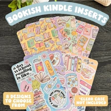 Bookish E-Reader Cardstock Insert Accessory for Clear Cases