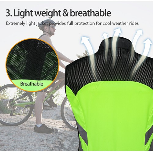 WOSAWE Gilet Ciclismo Antivento Giacca Senza Maniche MTB Bici Equitazione Gilet Riflettente - Foto 6 di 9