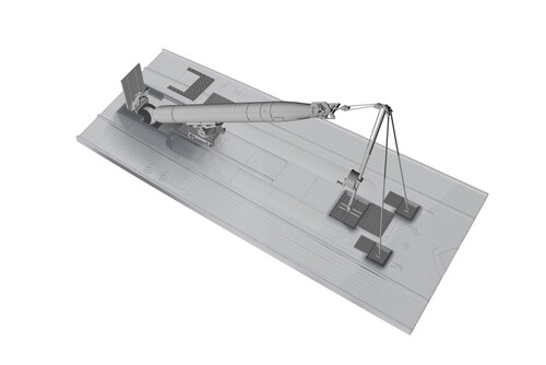 Cmk 129-N72029 - 1:72 U-Boat IX Stern Torpedo with Loading Winch and Cart - New