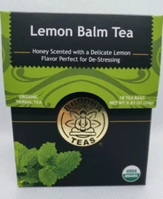 Buddha Teas Certified Organic Lemon Balm Tea 18 Tea Bags