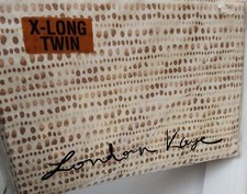 LONDON KAYE XL Twin Size Sheet Set 3pc School College Dorm Dots