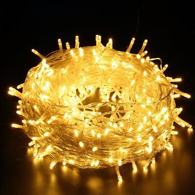 Weihnachten LED Lichterkette 300 Lichterkette Hauptstecker Außen Garten Xmas Wohndeko