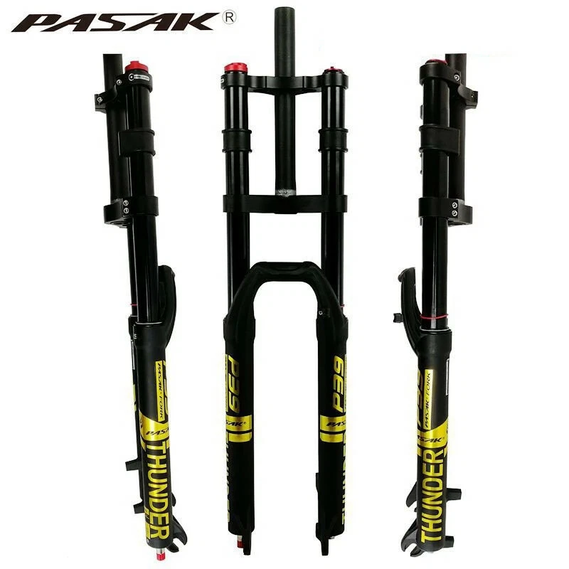 Mountain Bike Double Shoulder Suspension Front Fork Damping Tortoise Air Forks - Image 3 of 4