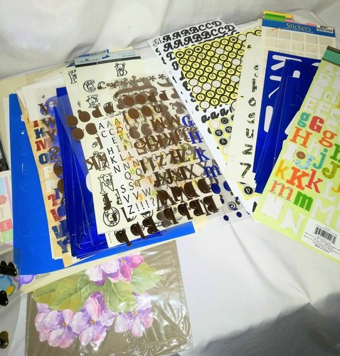 Scrapbooking Lot STICKERS PUNCHOUTS CARDSTOCK DIE CUTS Paper FRAMES - Picture 8 of 11