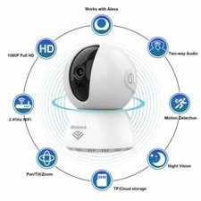 Wifi Wireless Camera 1080P Night Vision Baby Monitor Camera Audio,Two-Way Audio
