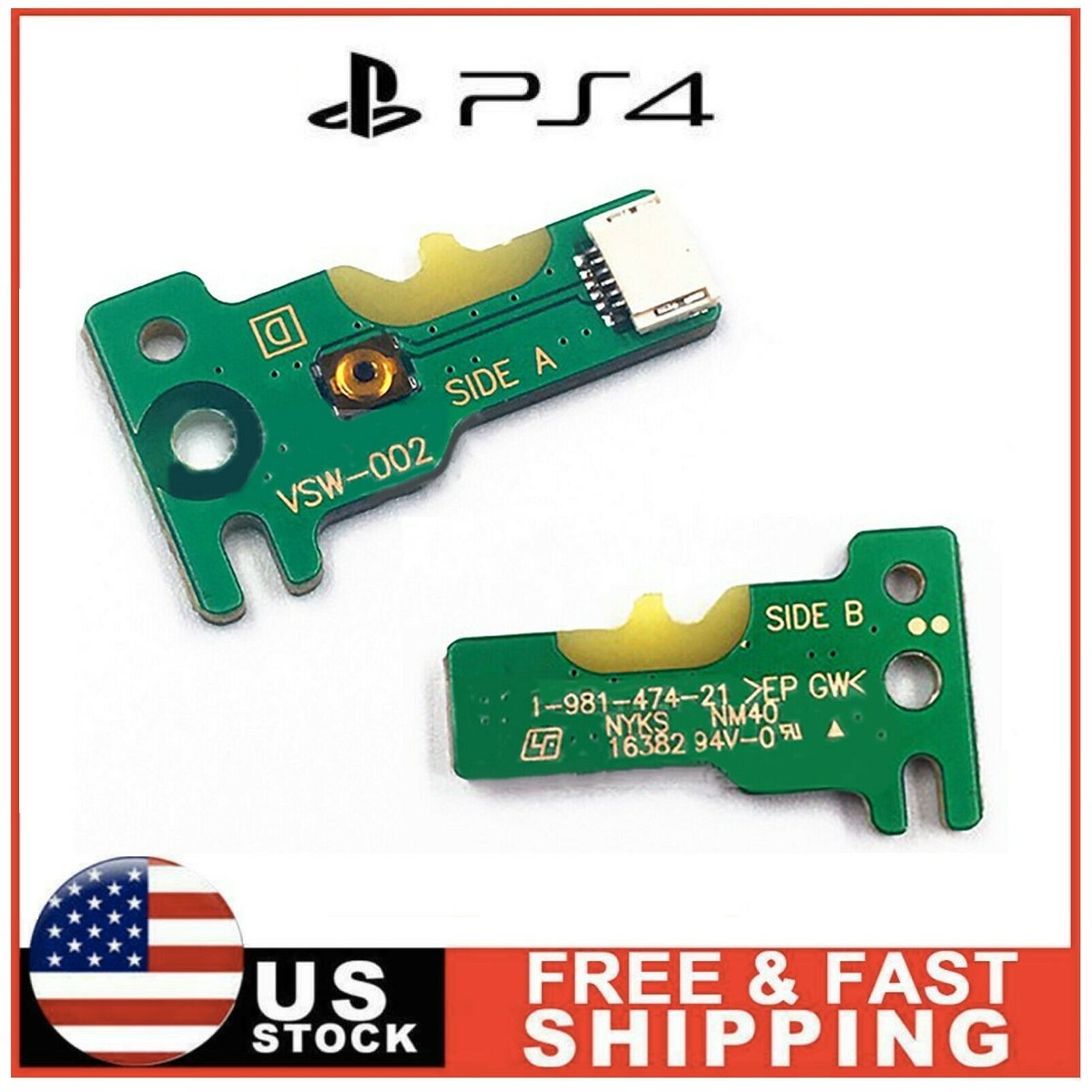 Sony Playstation 4 Pro PS4 Power Reset Button Switch Board VSW-001