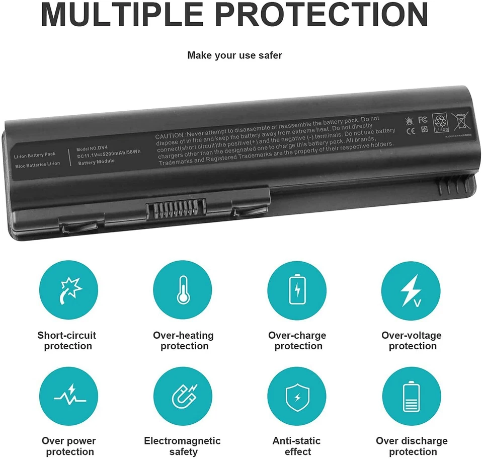 电池/充电器 484170-001 适用于惠普 Compaq G50 G60 G70 G71 CQ40 CQ45 CQ60 CQ61 CQ70 — 第 3/4 张图片