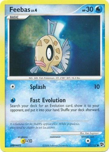 Pokemon Card - Great Encounters 67/106 - FEEBAS (uncommon) - NM/Mint