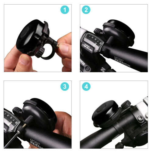 2 PIEZAS Campanas negras para bicicleta campana para ciclismo manillar bocina anillo alarma campana de seguridad - Imagen 9 de 9