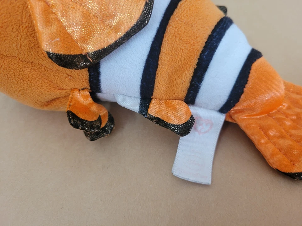 TY Sparkle Finding Nemo 8" Juguete de peluche Payaso Pez Disney Pixar Relleno Foto 4 de 4