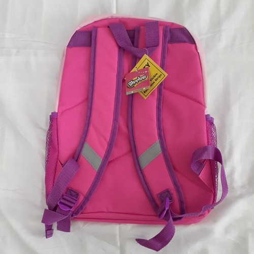 Shopkins SPK Girls 16" Lg. Purple Pink School Backpack Book Bag Reflective Cute! - Picture 3 of 17
