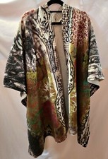 Soft Surroundings Ruana Wool Blend Poncho Wrap One Size