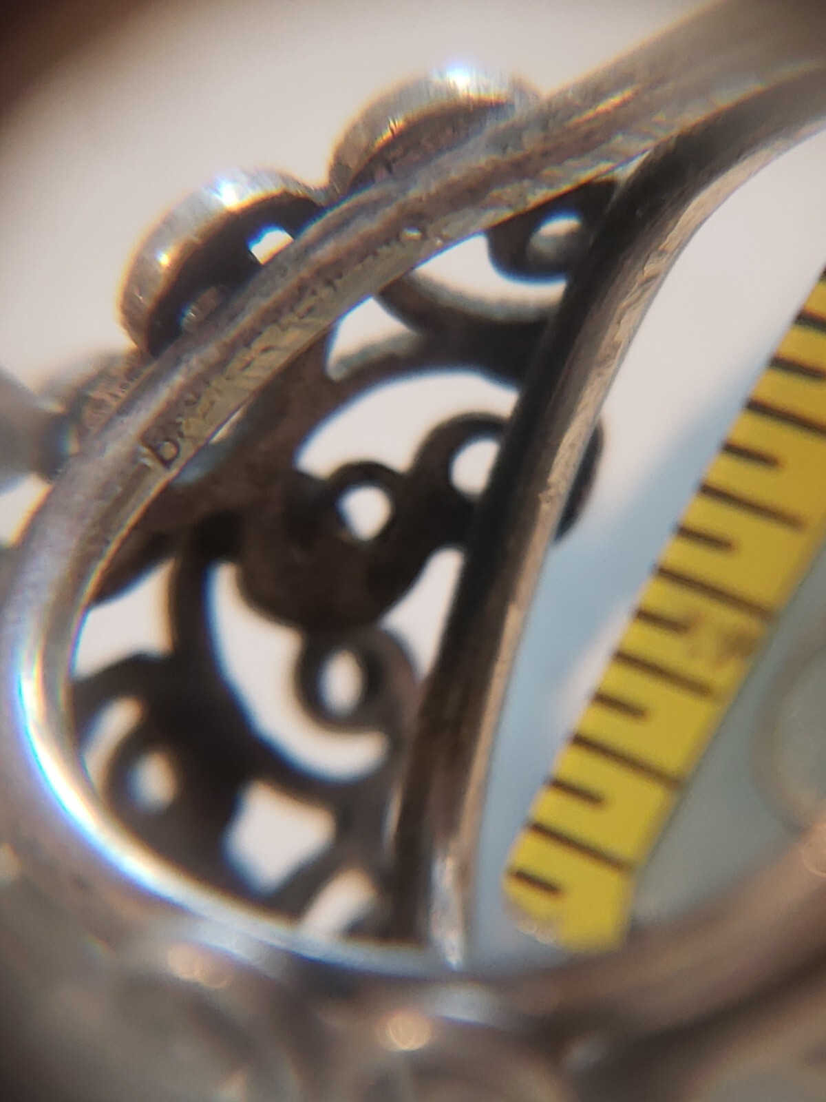 Sterling Silver Filigree Pattern Adjustable Ring … - image 7