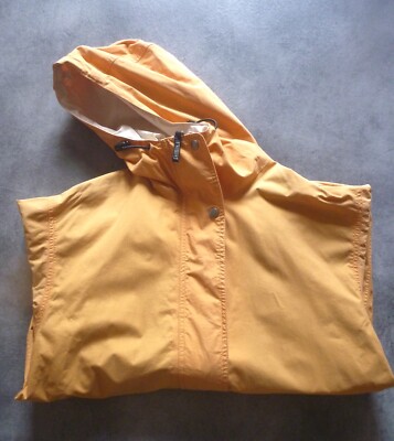 AIGLE Regenjacke orange winddicht Anorak Kapuze XS 36 - SEHR GUTER ZUSTAND