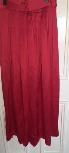 H&M Red Silky Coulottes/wide Legged Cropped Trousers - Picture 6 of 7