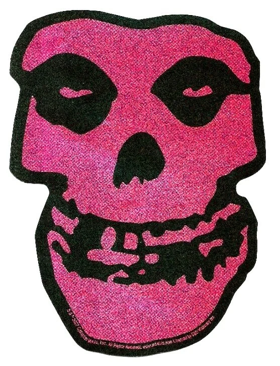 BAND SPECIFIC BRANDING The Misfits Pink Metallic Skull Sticker [5.25-inch] Decal Laptop Car Window