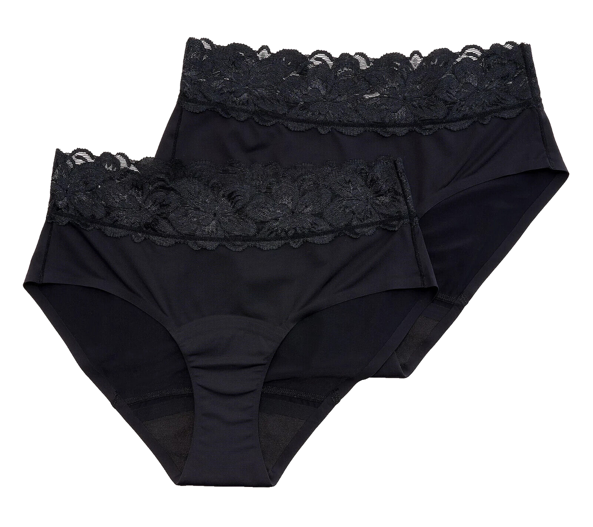 Anti x Proof~Set 2~Lace Trim High Rise Leak Resistant Brief~X