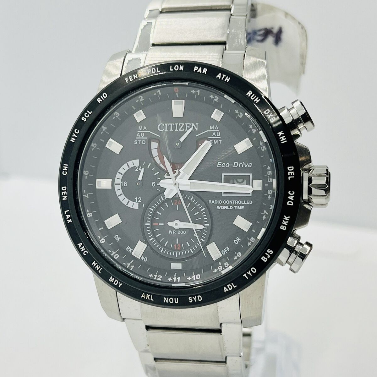 Citizen Men's Eco-Drive World Time A-T Chronograph Sapphire Citizen Men's Eco-Drive World Time A-T Chronograph Sapphire