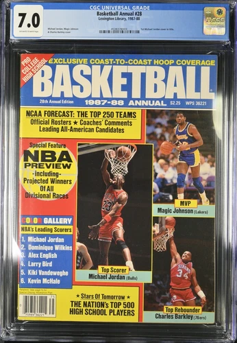 ⭐️ Basketball Annual 1987-88 Michael Jordan Barkley Magic Johnson CGC 7 ⭐️