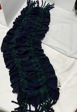House Of Scotland Ruffled Tartan Scarf 100 Acrylic 28 X 10