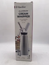 Finedine Cream Whipper w/ 6 Tips and 2 Tip Brushes Included!