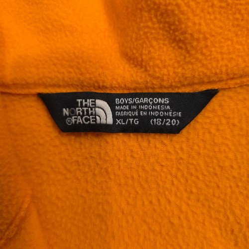 The North Face Jacket Boys Size XL 18/20 Orange Denali Polartec Fleece Full Zip - Picture 9 of 17