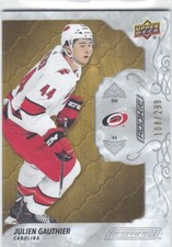 JULIEN GAUTHIER 2019-20 UPPER DECK ENGRAINED RC #108/299 #55 CAROLINA
