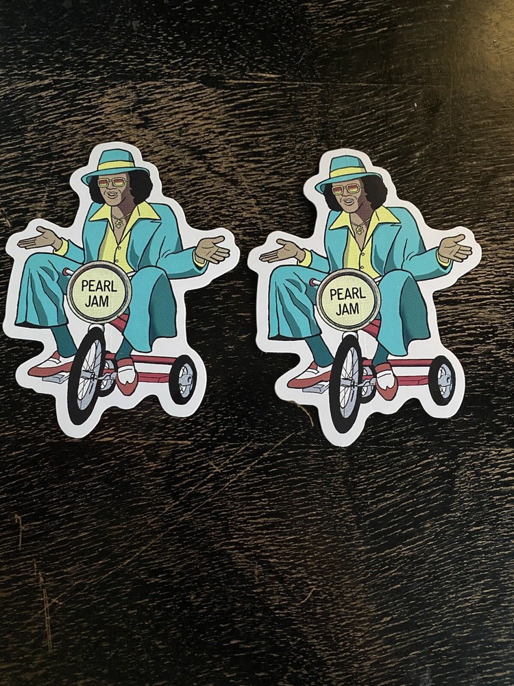 Pearl Jam Johnny Guitar Stickers Set from Backspacer Era