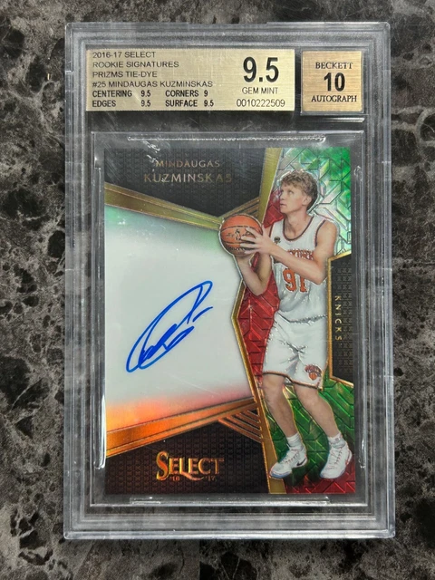 2016-17 Panini Select Mindaugas Kuzminskas #25 Tie-Dyed Prizm 01/25 BGS 9.5
