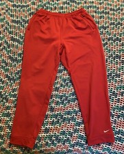 Vintage Nike Team Dri Fit Track Pants Zipper Leg Opening Women  s Sz L 12-14 
