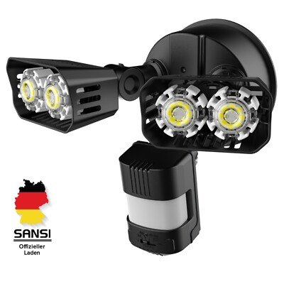18W LED Fluter Strahler mit Bewegungsmelder Sicherheitslicht 1800lm IP65 CE