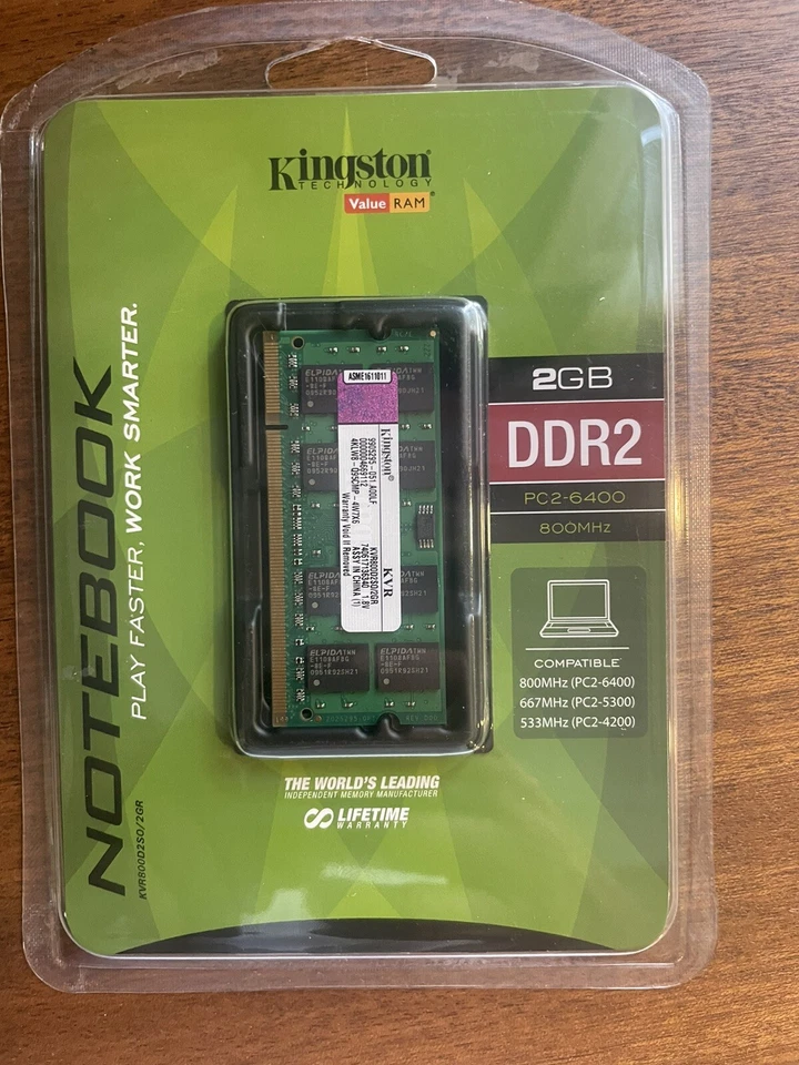 KINGSTON 2GB DDR2 NOTEBOOK MEMORY PC2-6400/800 MHz - Image 2 of 3