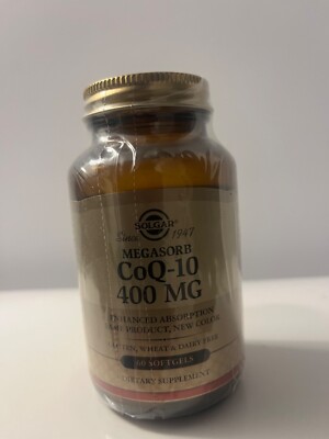 400mg Megasorb CoQ-10 by Solgar, 60 Softgels 400 mg EXP: 04/2028