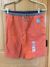 New Carter's Boy Pull on Shorts Coral Woven Cotton
