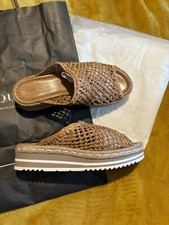 PONS QUINTANA women shoes Tan leather Menorca sandals Size 4/37