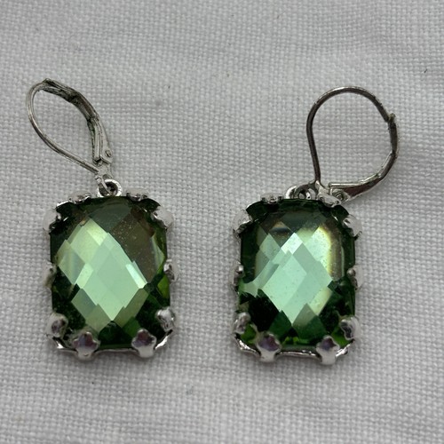 Joan Rivers Silver Tone Faceted Rhinestone Bead Drop Earrings - Lot of 2 - Picture 2 of 7