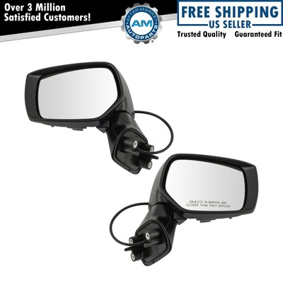 Mirror Power Smooth Black PTM Pair Set of 2 for Subaru Legacy Outback New