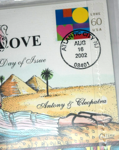 COLLINS LOVE CACHET FDC "ANTONY & CLEOPATRA," Atlantic City, N.J. (08-16-2002) - Picture 3 of 3