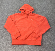 Stussy Stock Logo Hoodie XL Red Embroidered