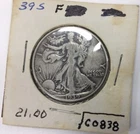 1939-S Walking Liberty 90 % Silver Half Dollar. Fine.