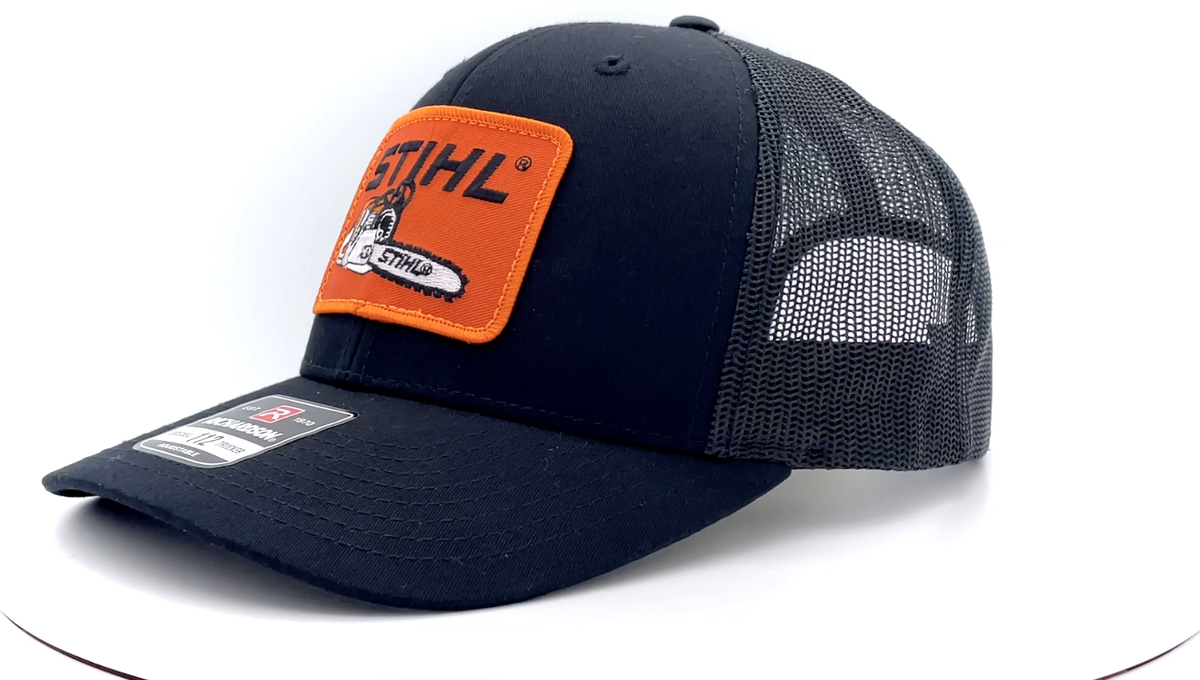 Stihl Chainsaw Vintage Patch Hat - Richardson 112 All Black Cap | eBay