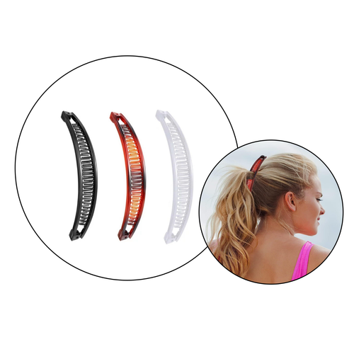 Large Banana Hair Clip Tort Twisted Long Fish Clip Comb Grip UK Seller - Picture 4 of 16