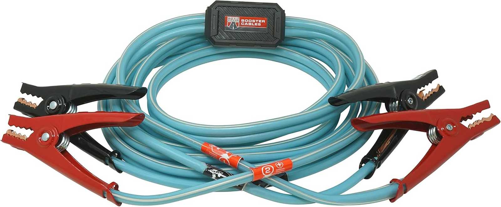 84696616 6 Gauge, 16' Blue Booster Cables with Exclusive Road Glow Technology