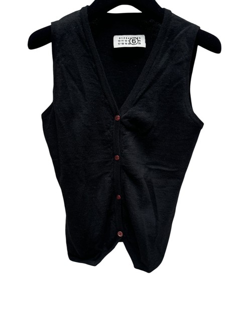 Martin Margiela  FW 2007 Black Cashmere Wool Black Vest Size S